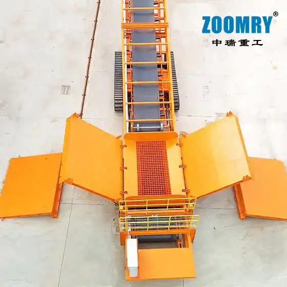 Truck unloader with two ramps